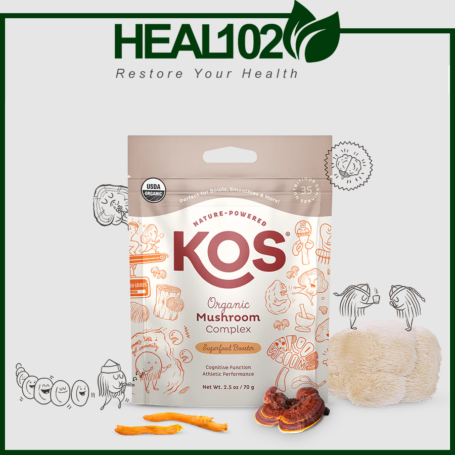 KOS Organic Mushroom Complex Powder - Bột bổ sung hỗn hợp nấm quý