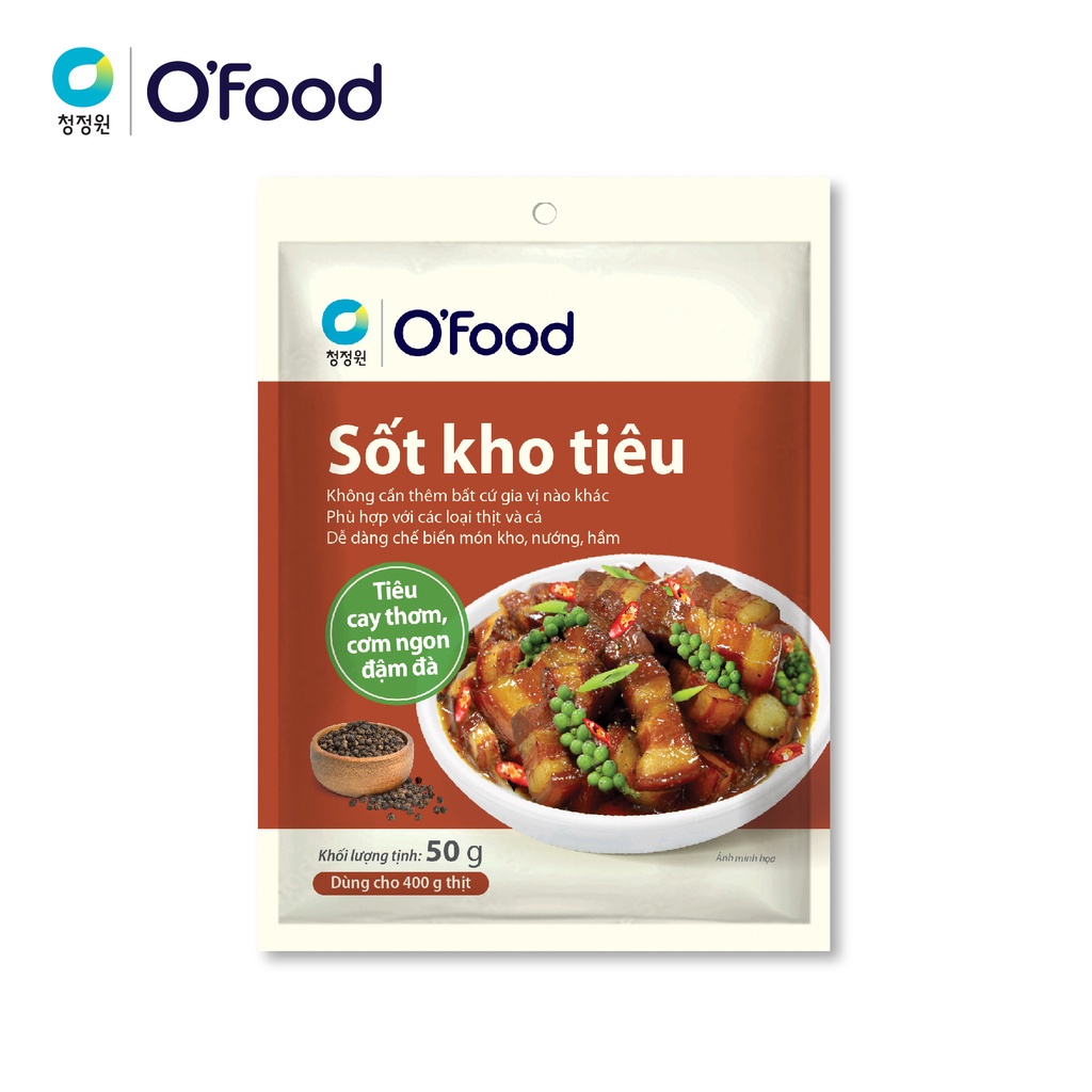 Sốt Thịt Kho Tiêu O'food Gói 50gr - cho bữa ăn thêm ngon