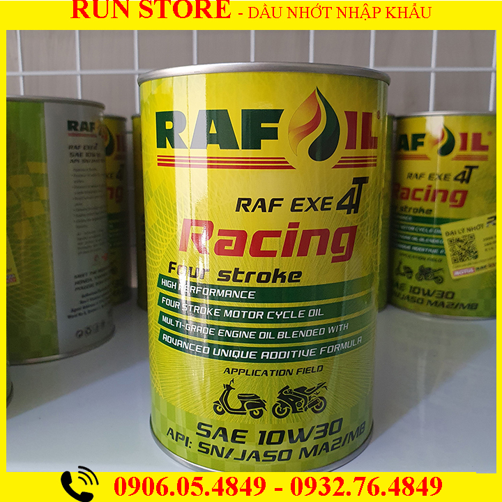 NHỚT TỔNG HỢP RAFOIL EXE 10W30 JASO MA2/MB 1000ml -  FULLY SYNTHETIC - Phù Hợp Cho Xe Ga, Xe Số Phổ Thông