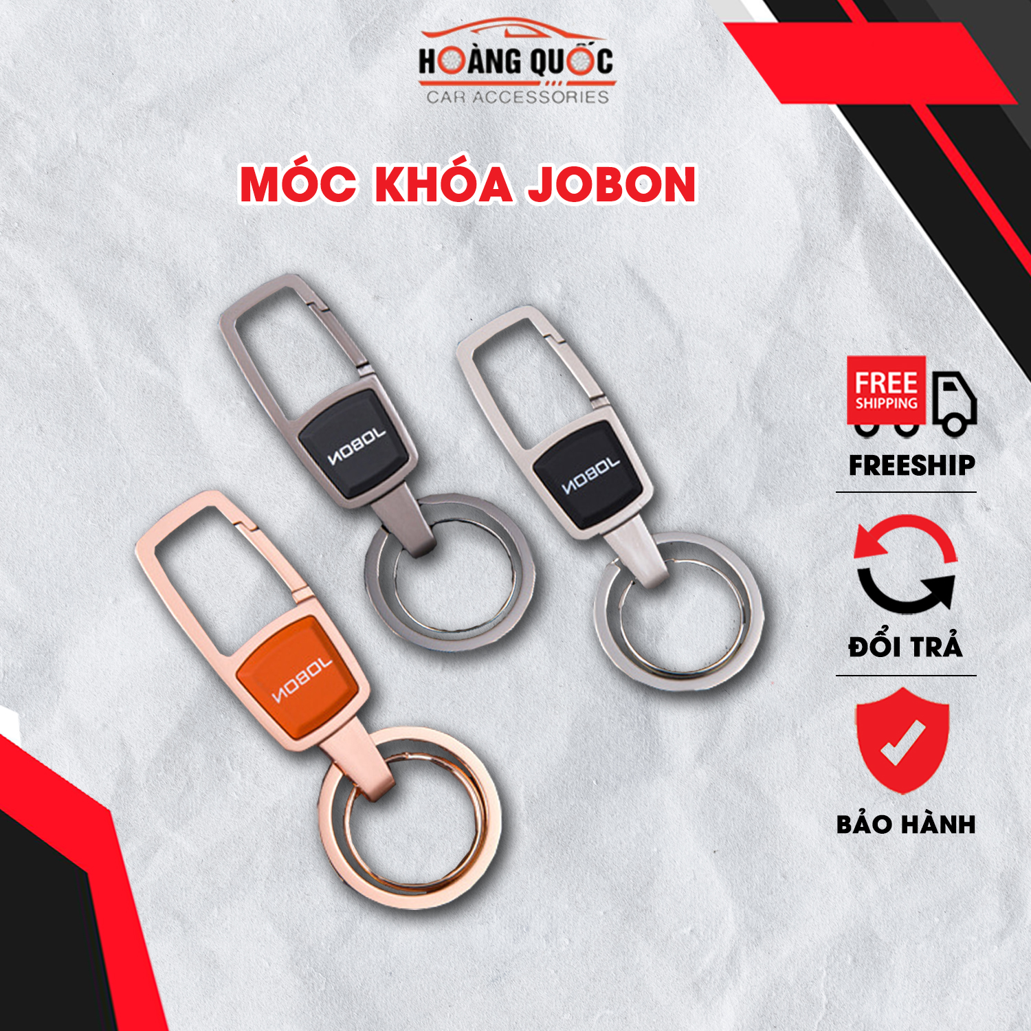 Móc Treo Chìa Khóa Ô Tô, Xe Hơi, Xe Máy Cao Cấp JOBON ZB - 061A