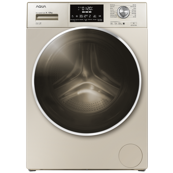 Máy giặt aqua cửa ngang 10 kg màu vàng kim aqd-d1000c.n2