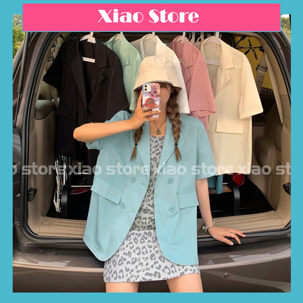 Áo blazer ngắn tay thời trang Hàn quốc/Áo blazer ngắn tay túi nắp - Áo Blazer ngắn tay thời trang Hàn Quốc dễ phối