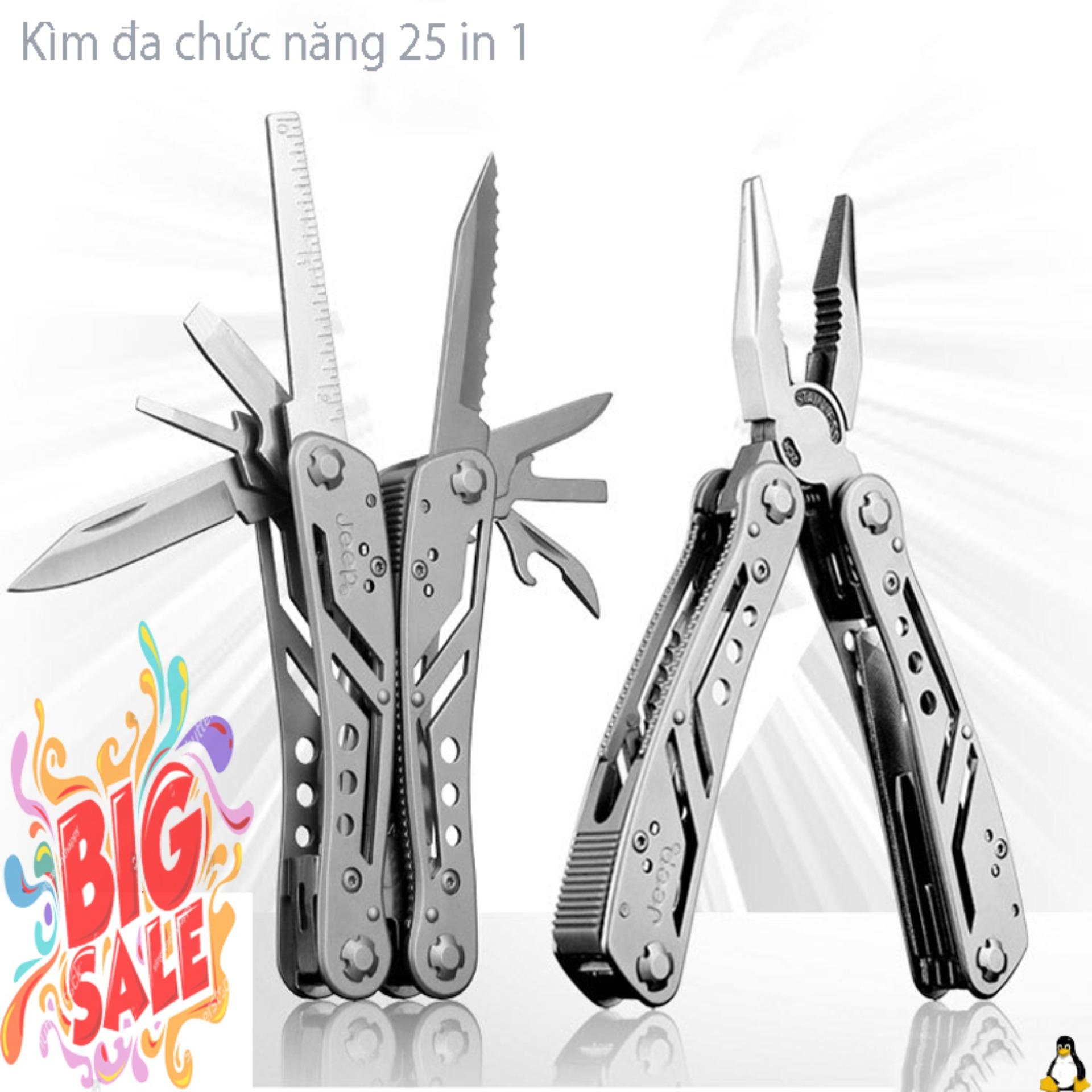 Đồ Khui Đa Năng.Kìm 13 Chức Năng Jeep Cao Cấp Đa Chức Năng (Sale-50%) .Gồm 1 Kềm Cộng Lực,1 Dao Cắt,1 Mỏ Lết Và 1 Bộ Bắt Vít Cực Hữu Ích..V.V.Bh 1 Năm 1 Đổi 1 Bởi Tech365 Shop. Mẫu 595