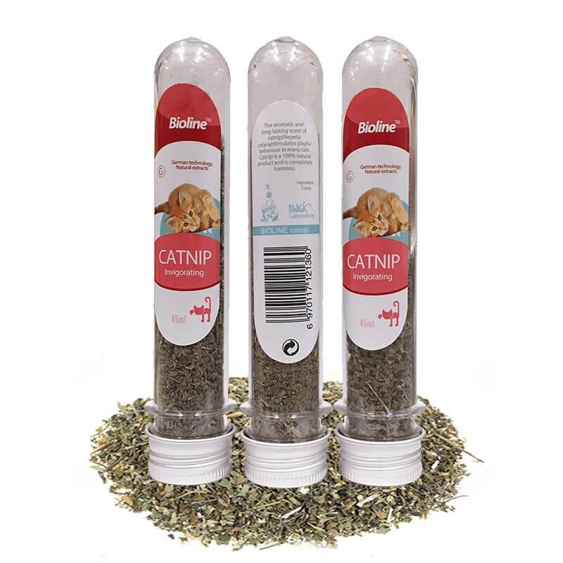 Cỏ mèo catnip bioline cỏ khô cho mèo giúp giảm stress - dạng ống