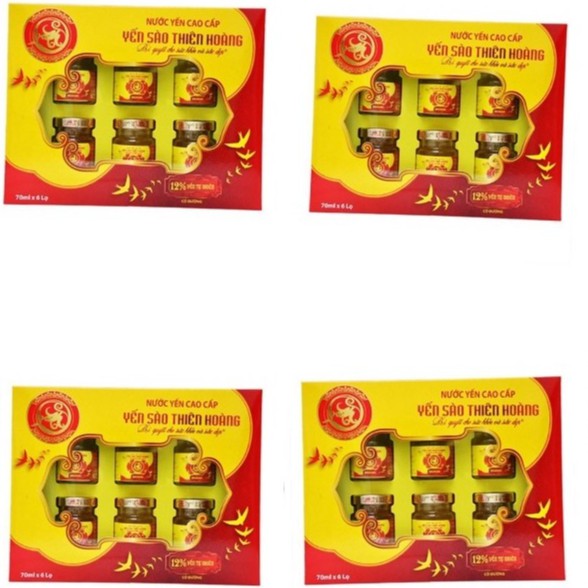 COMBO 4 HỘP YẾN SÀO THIÊN HOÀNG 12%