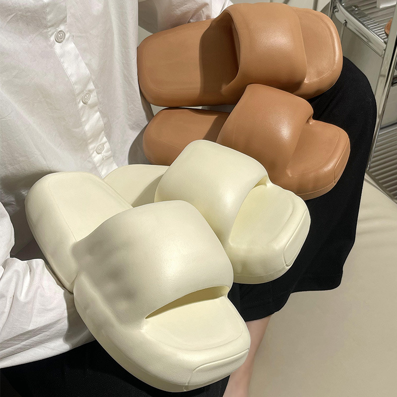 Dép nữ bánh bao siêu nhẹ cao cấp đế cao -dép cặp nam nữ siêu nhẹ