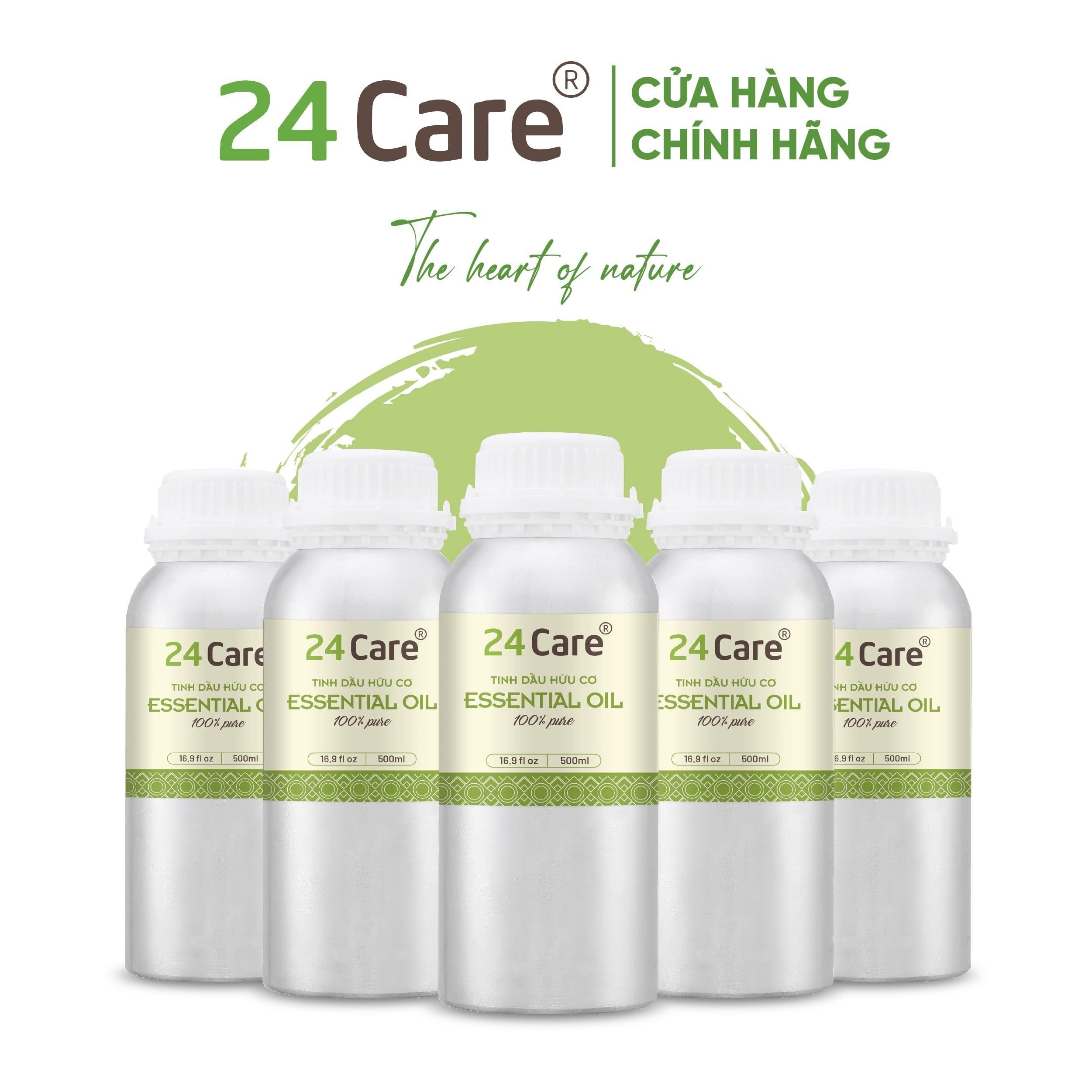 Tinh dầu thiên nhiên 24Care - Dung tích 500ml/1L- xông phòng giảm stress, lưu hương