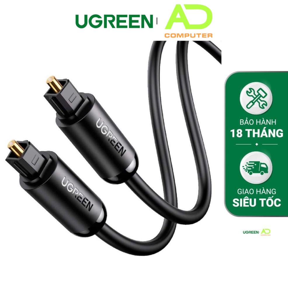Cáp audio quang Toslink Optical hỗ trợ âm thanh 5.1/ 7.1 dài 1-3m UGREEN 70890 - Hàng phân phối chính hãng