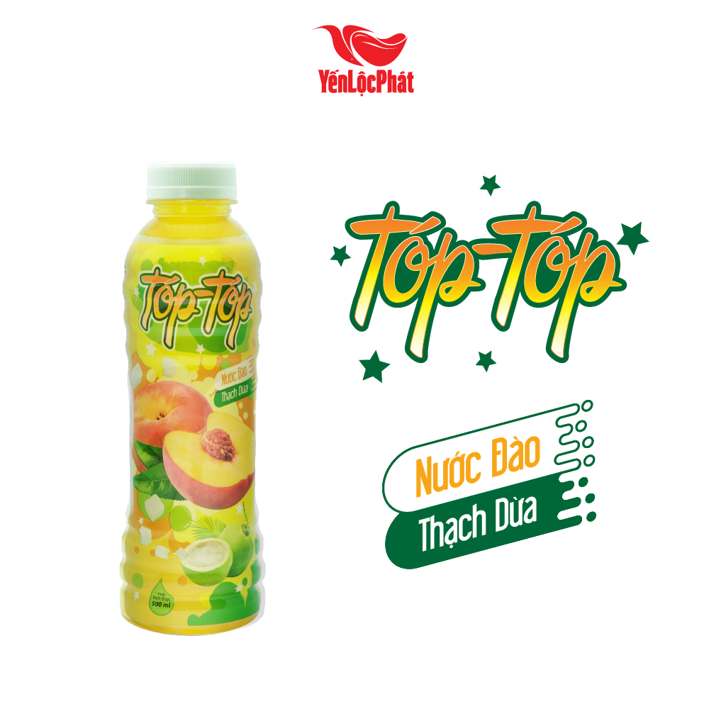 Toptop nước đào thạch dừa