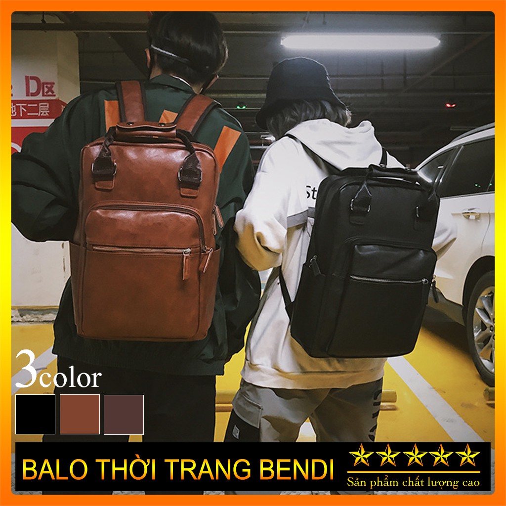 Balo thời trang unisex da pu cao cấp xu hướng retro