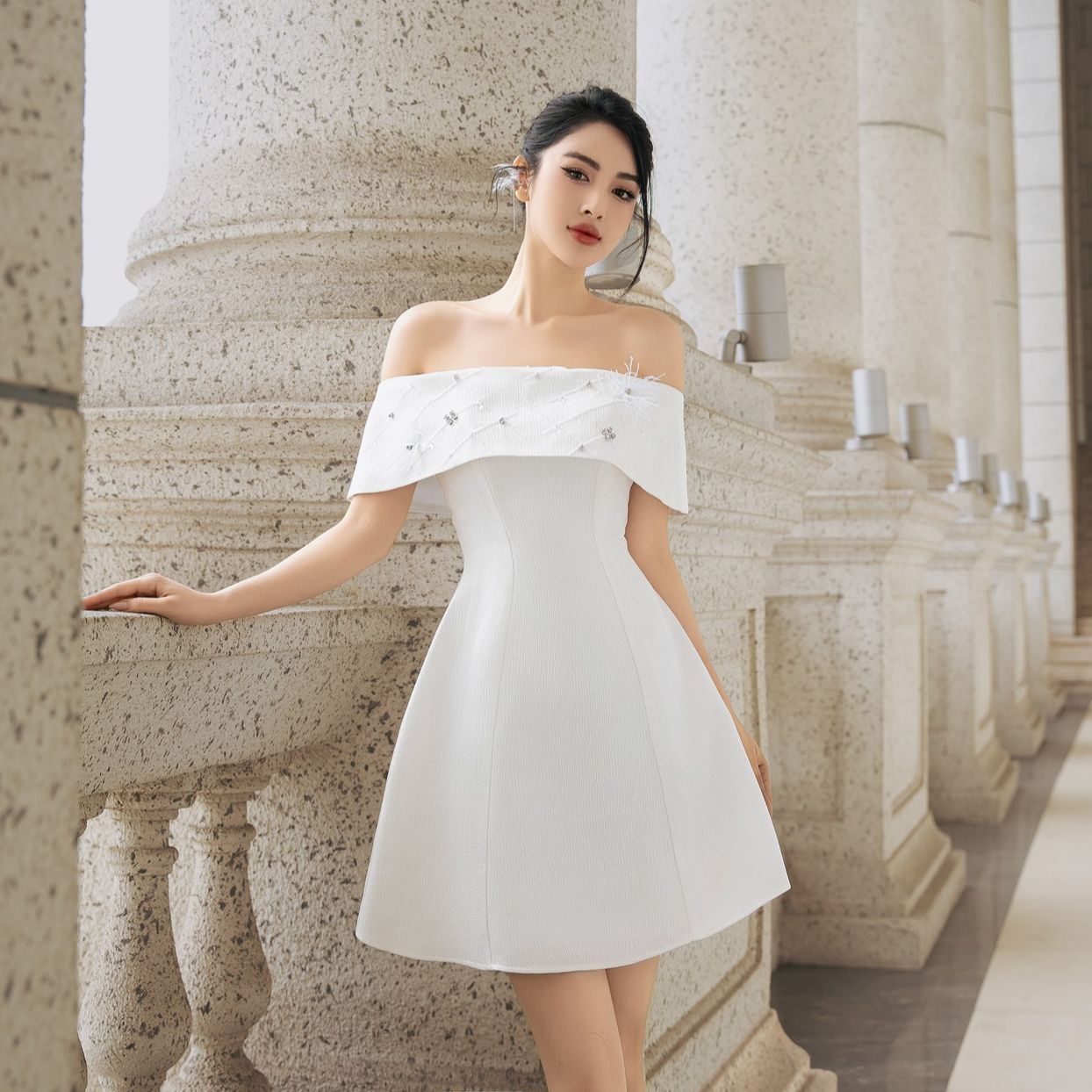 Olv - đầm harmoni off shoulder dress
