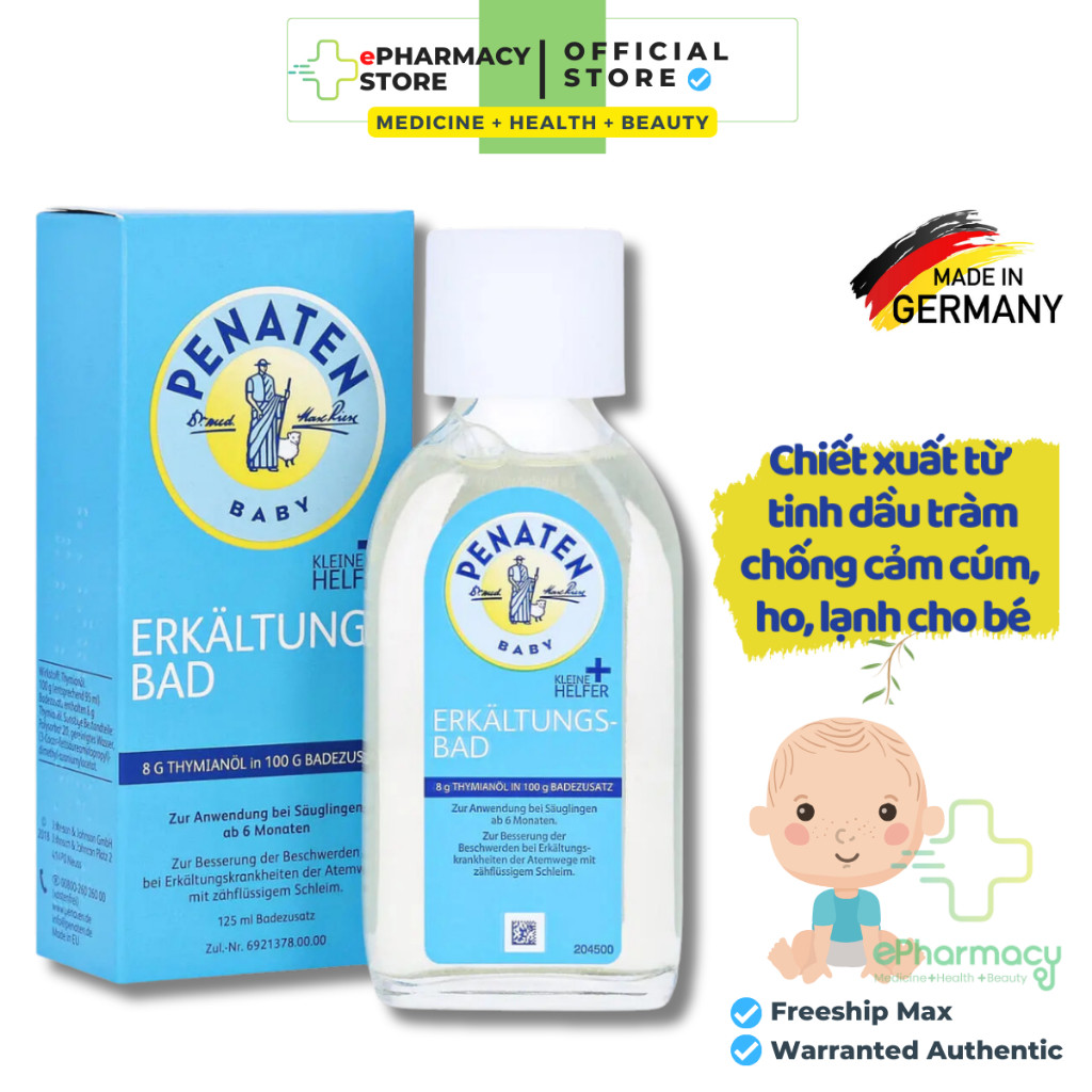Tinh dầu tắm chống cảm Penaten Đức chiết xuất tinh dầu tràm