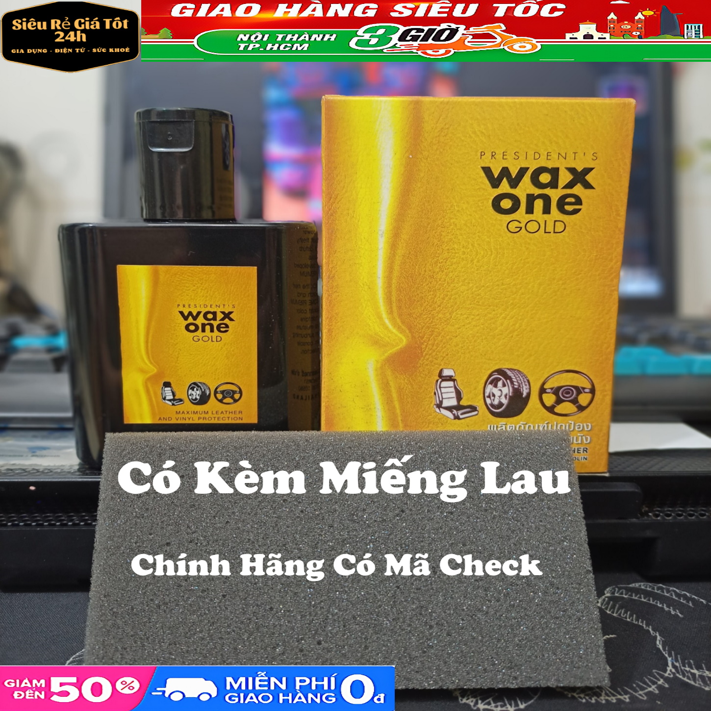 Chai Phục Hồi Nhựa Nhám Đen - Đánh bóng nội thất ô tô và đồ da Wax one gold 135ml