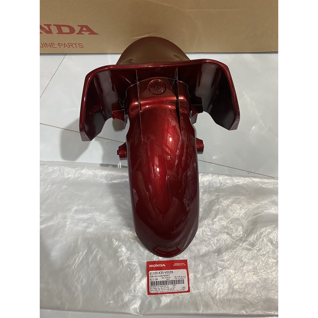 Chắn bùn trước - dè trước honda pcx125 năm 2014 màu đỏ mận. 61100k35v00zb