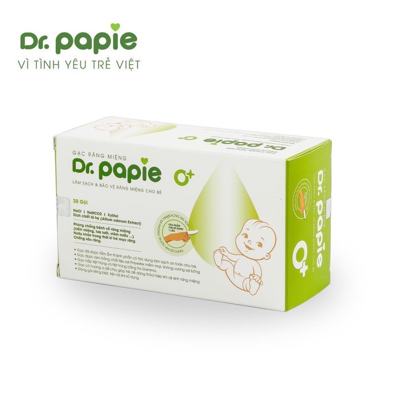 GẠC RƠ LƯỠI, VỆ SINH RĂNG MIỆNG DR.PAPIE CHÍNH HÃNG CHO BÉ