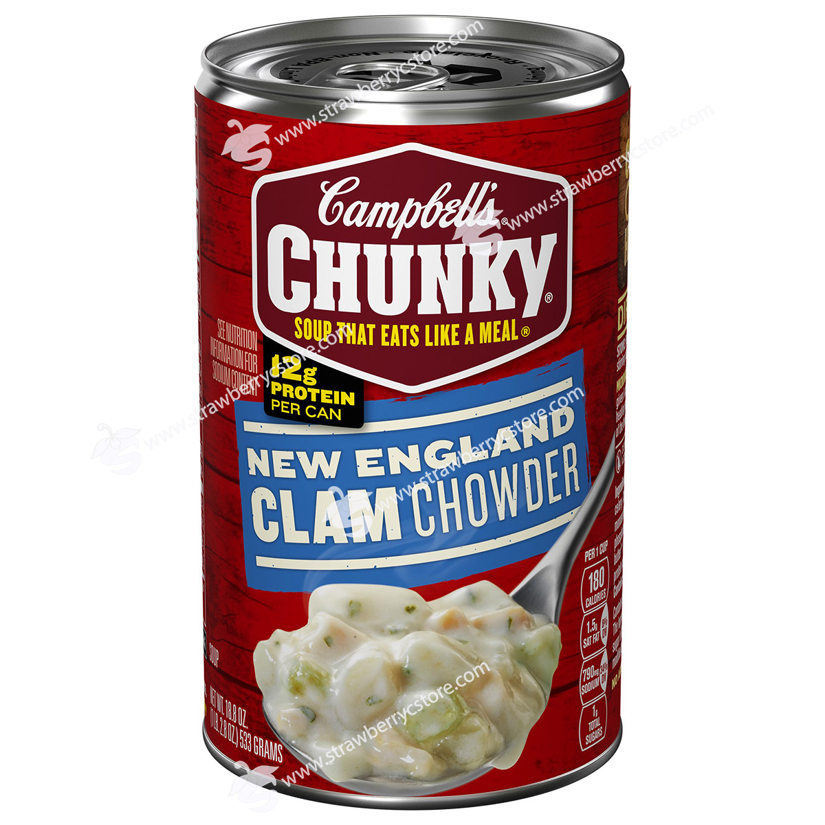 Súp Nghêu Kiểu Anh Đóng Hộp Campbell's Chunky New England Clam Chowder Soup, Hộp 533g (18.8 Oz.)