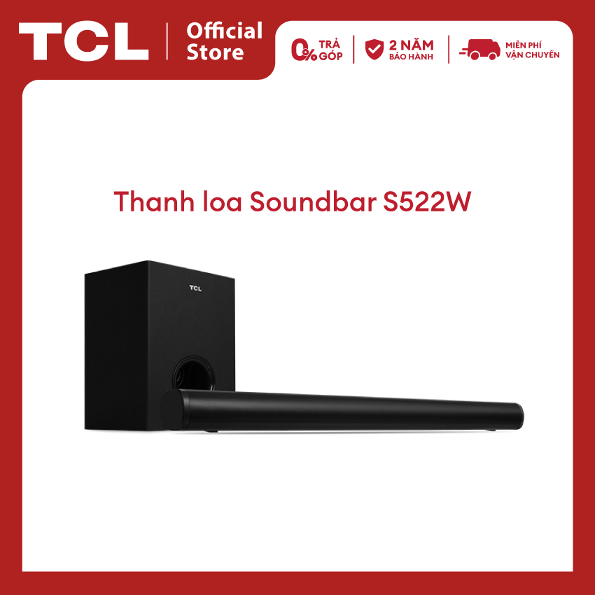 Loa Soundbar Bluetooth  TCL S Series S522W - Trang bị loa siêu trầm không dây 