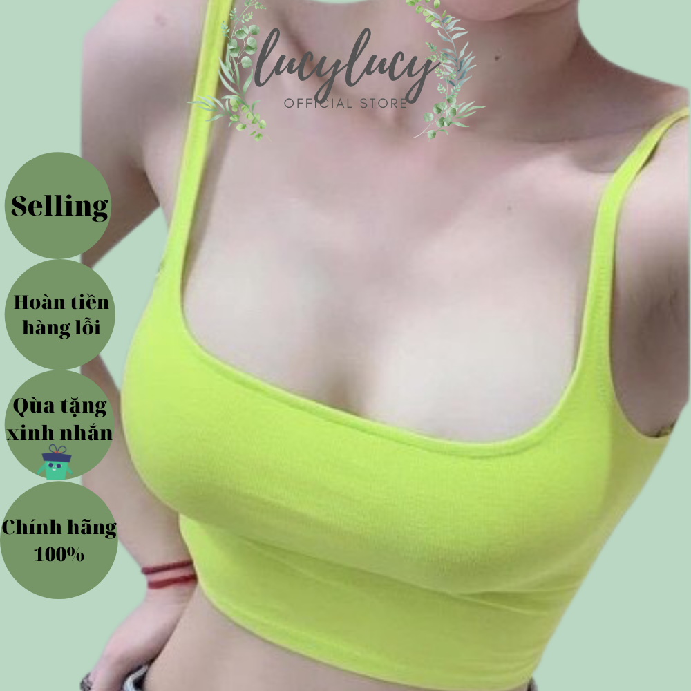 Áo hai dây mảnh nữ trơn cơ bản chất thun borip lucylucy