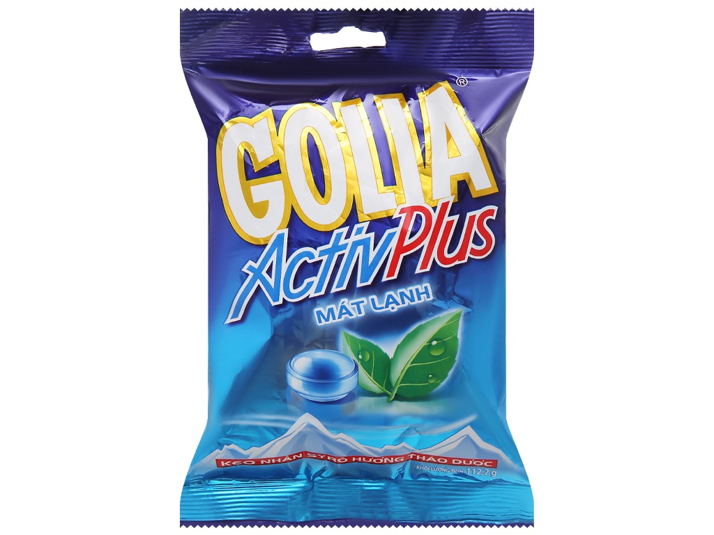 kẹo nhân syrô hương thảo dược golia activplus mát lạnh (gói 112.2g) 1