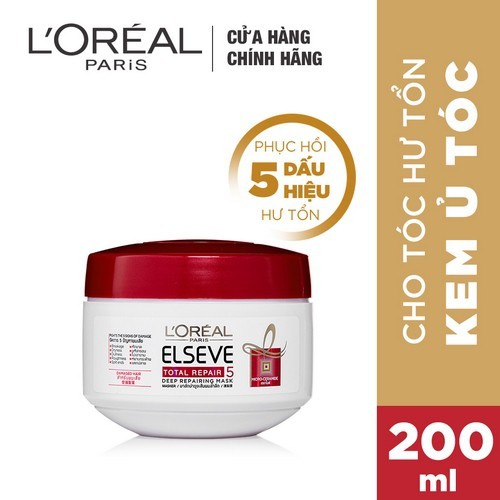 Kem ủ phục hồi tóc LOréal Paris Total Repair 5 200ml