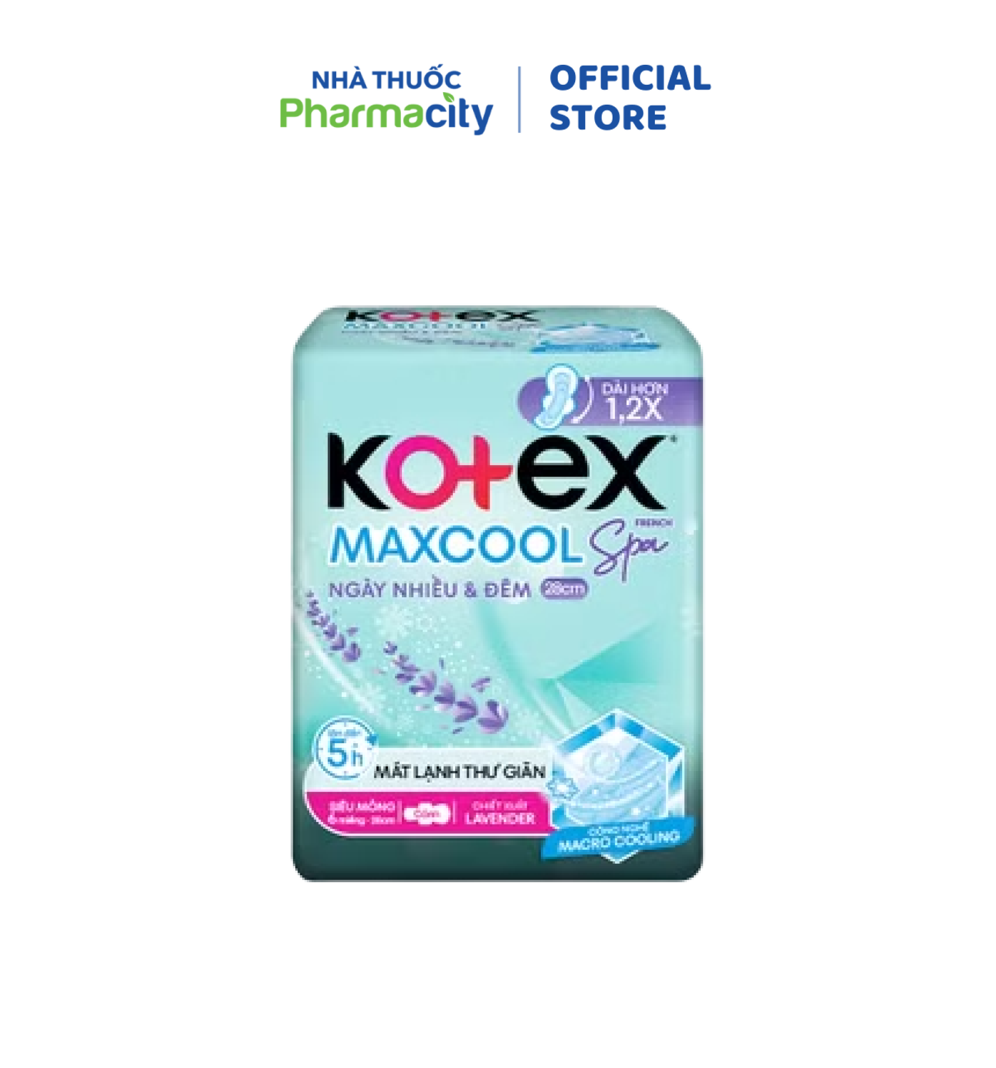 Băng vệ sinh Kotex Max Cool BVS cho ngày và đêm (Gói 6 miếng x 28cm)