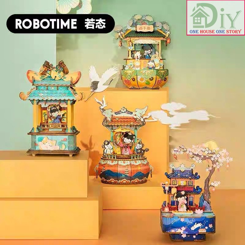 [Freeship Max]Hộp nhạc gỗ tự lắp ghép Music Box DIY Robotime Rolife Phong cách trung hoa cổ NANCY - Quà tặng trang trí sáng tạo tự làm