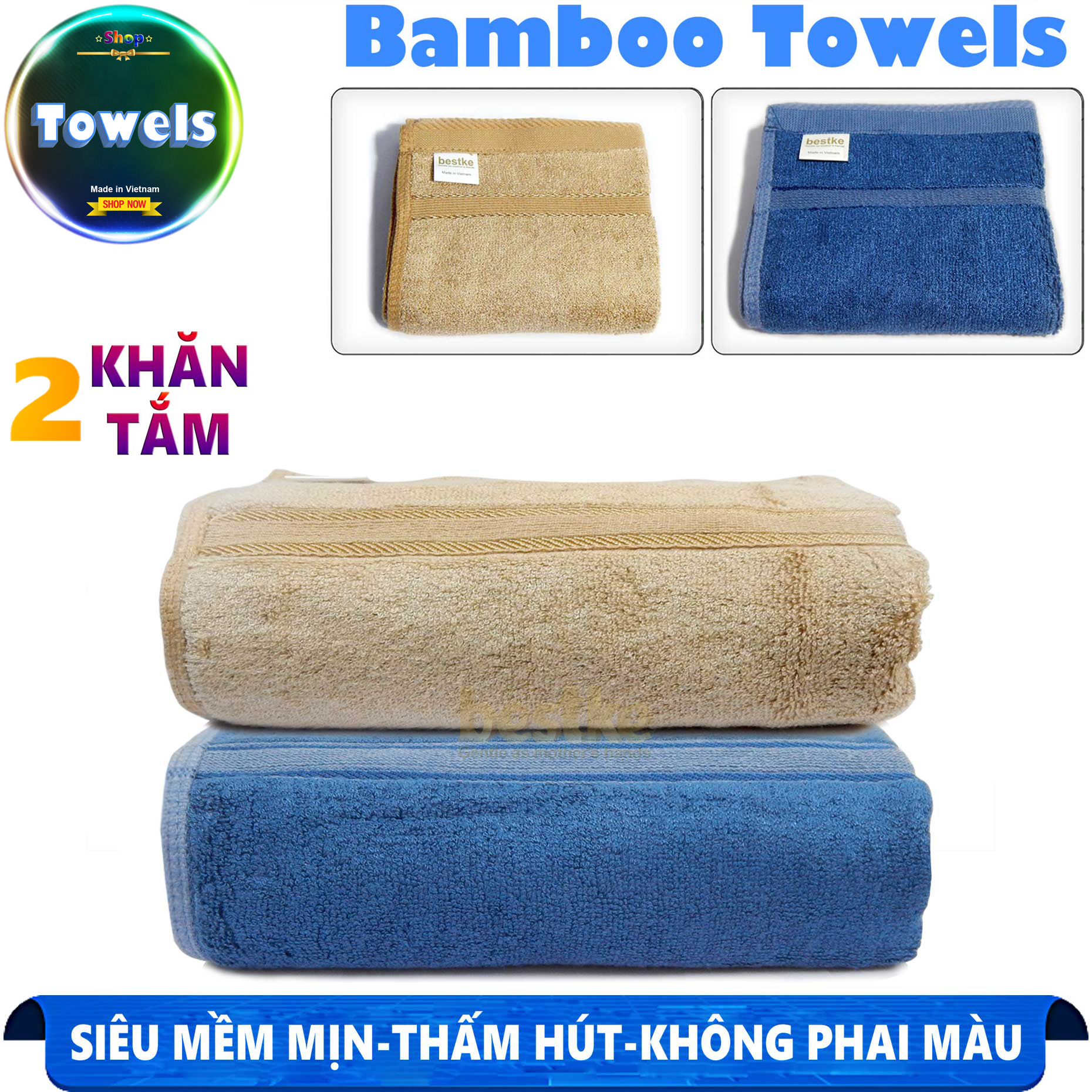khăn tắm , khăn sợi tre , Khăn tắm bamboo cao cấp xuất khẩu