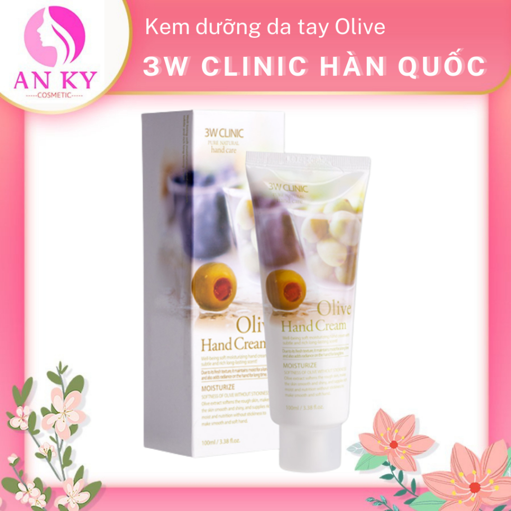 Kem Dưỡng Da Tay 3W Clinic Olive Hand Cream 100ml
