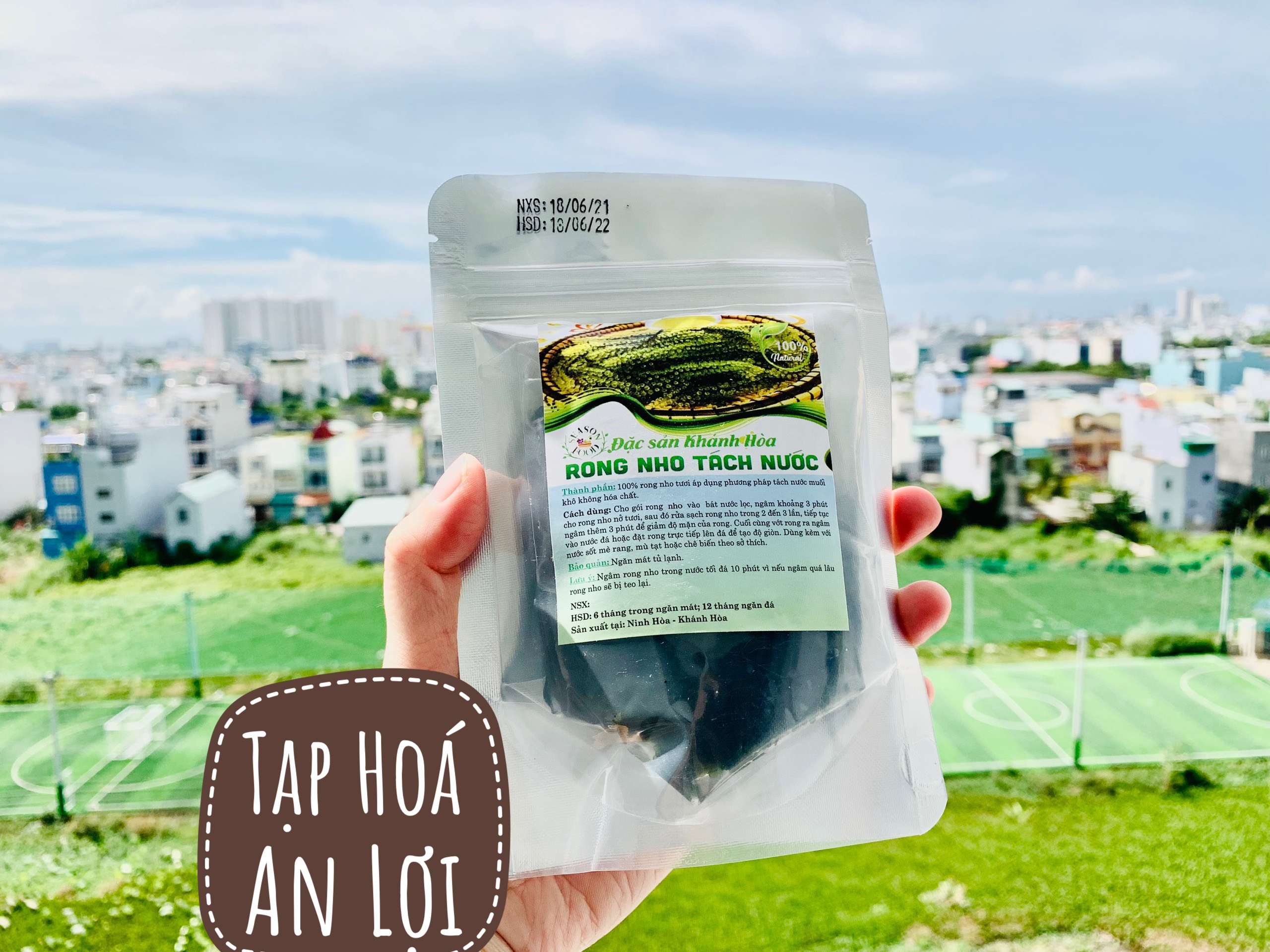 Rong nho tách nước khánh hoà- nha trang, túi 100g