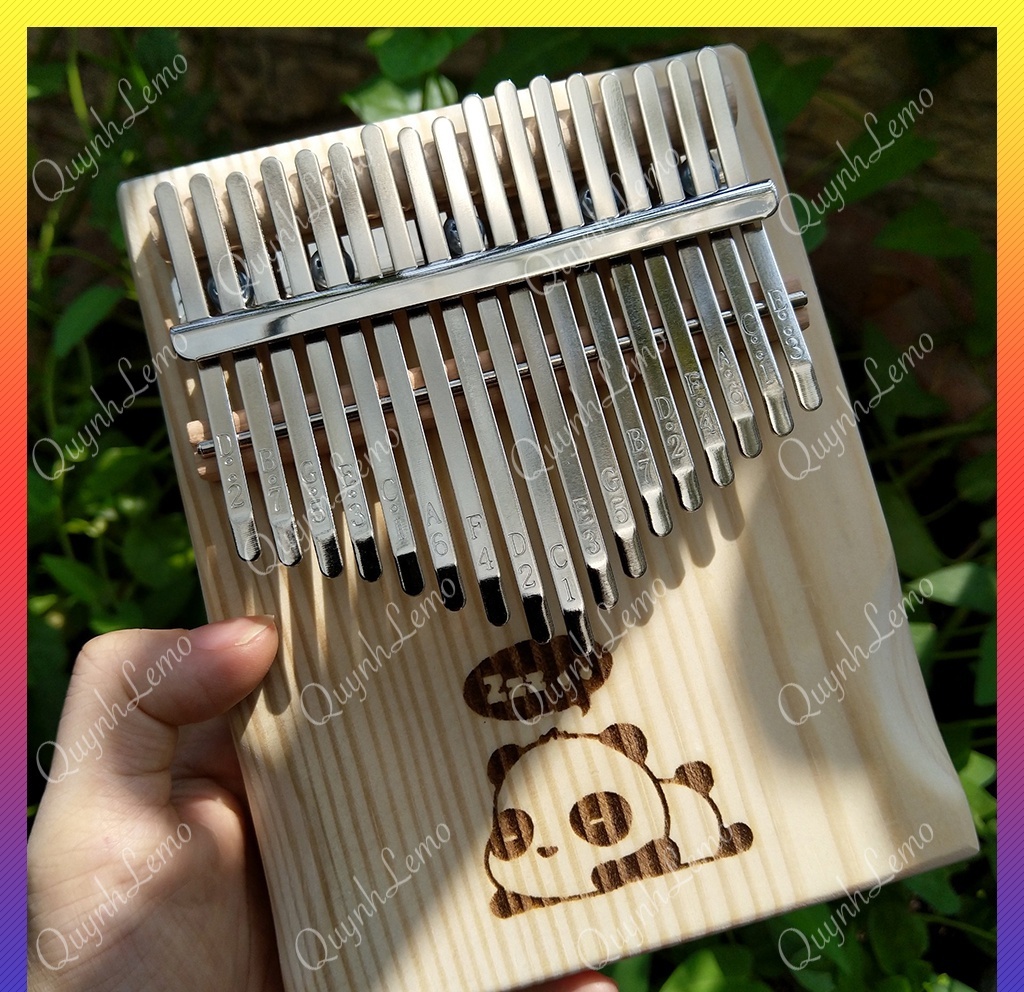Mua đàn kalimba 17 phím gỗ - kalimba 17 phím khắc hình gấu - kalimba 17 phím tặng full phụ kiện.