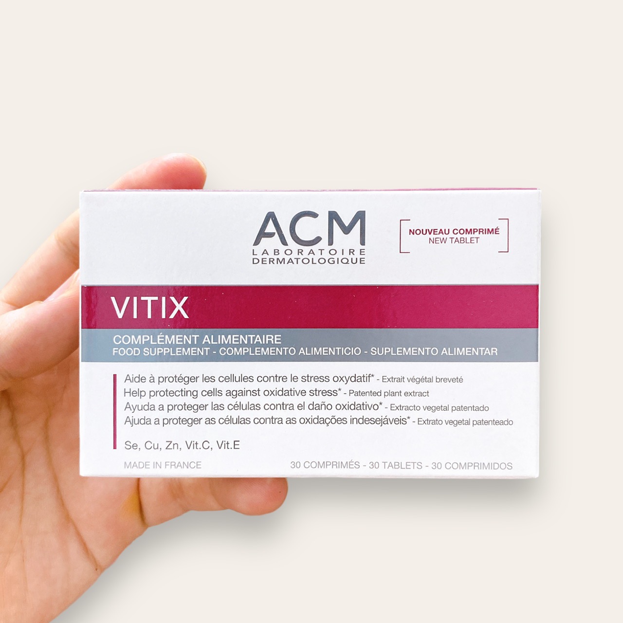 Viên uống giảm vết bạch biến ACM VITIX - hộp 30 viên
