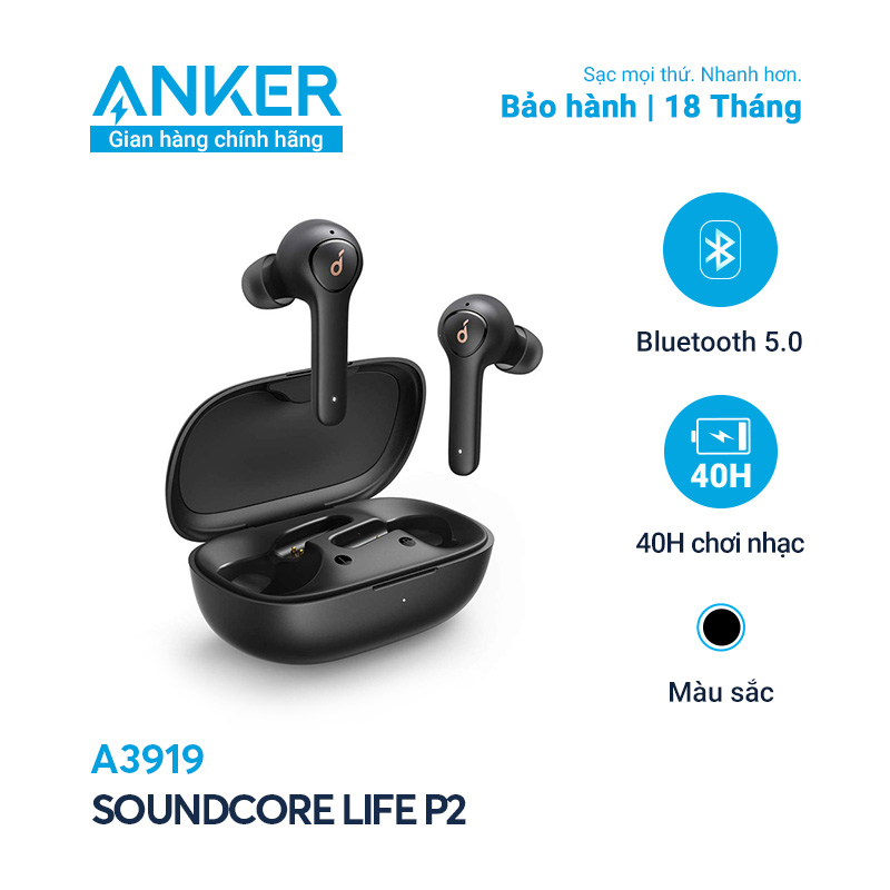 Tai Nghe Bluetooth SoundCore Life P2 - A3919 (By Anker) Bảo hành 18 tháng Anker Việt Nam
