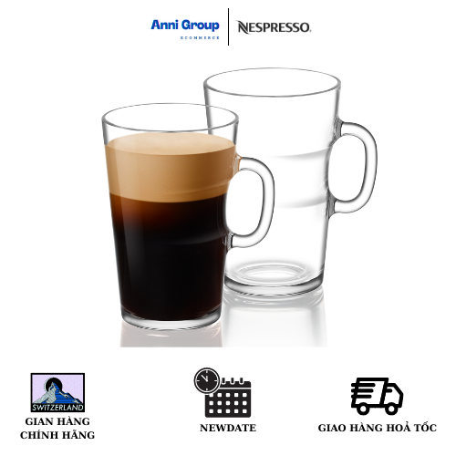 Nespresso Acessories - Set 2 Of View Mug Cups Nespresso 02 x 270ml - Ly Thủy Tinh Mug Uống Latte - Cappuccino Iced Nespresso Chính Hãng Nhập Khẩu Thụy Sỹ - NPP ANNI GROUP