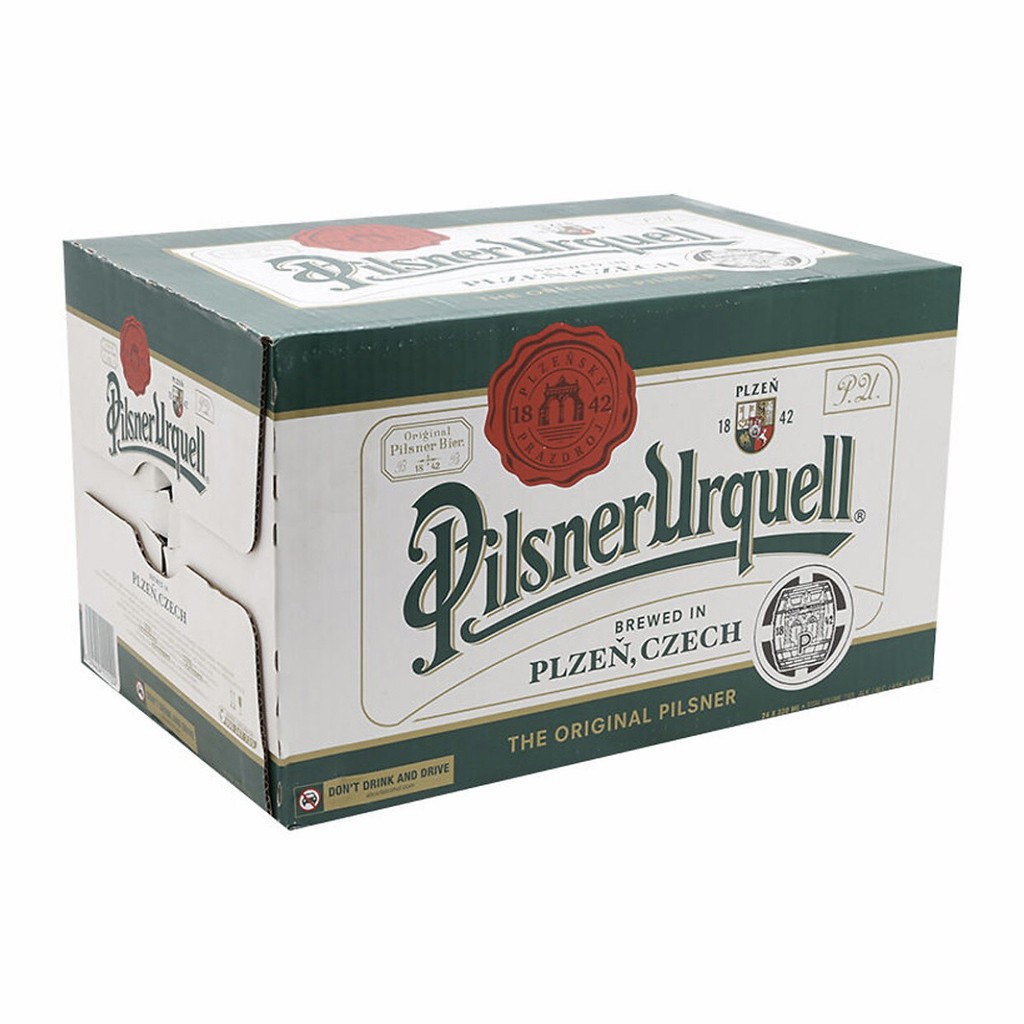 Bia Pilsner Urquell - bia nhập khẩu Tiệp - 1 thùng 24 chai 330ml