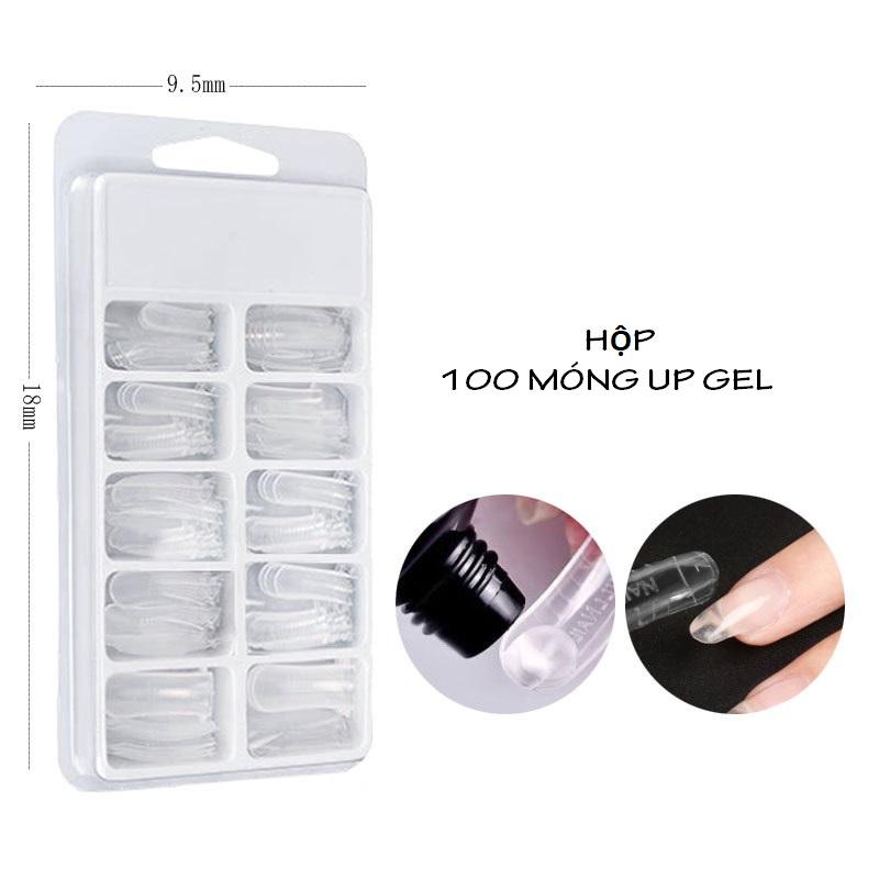 Hộp 100 móng gel gum có tai