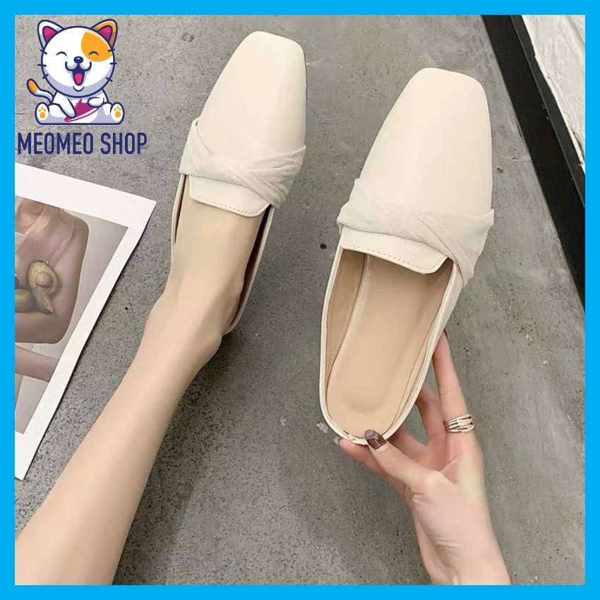 Giày sục nữ mũi vuông kiểu Basic HÀN QUỐC cực xinh, êm chân, sục nữ đẹp mùa đông