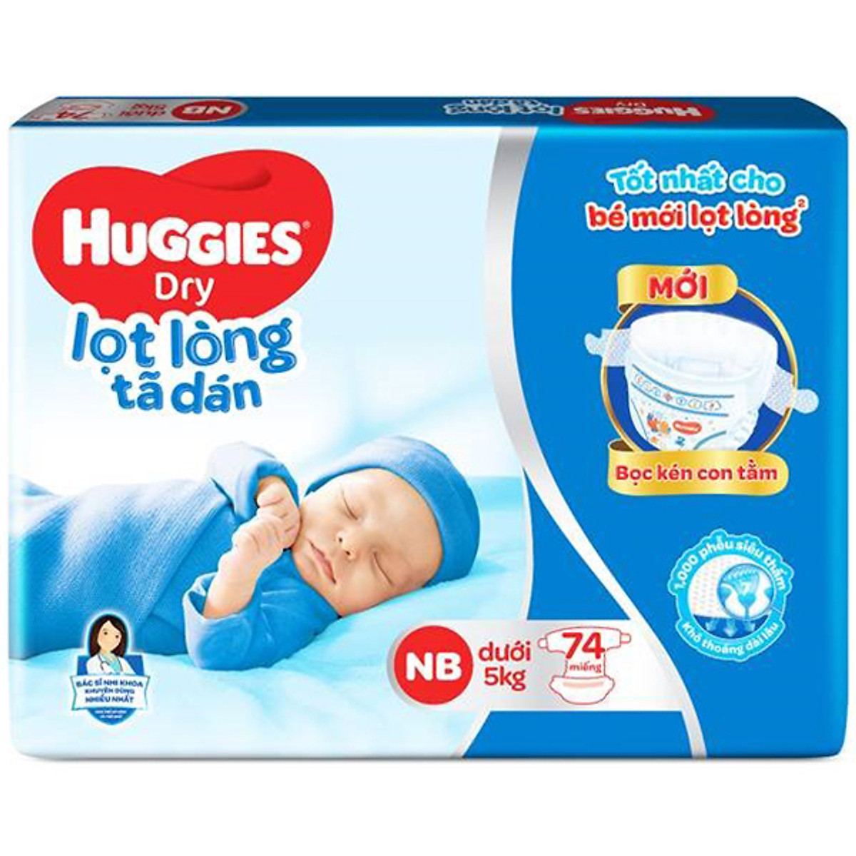 Tã dán sơ sinh Huggies NB dưới 5kg