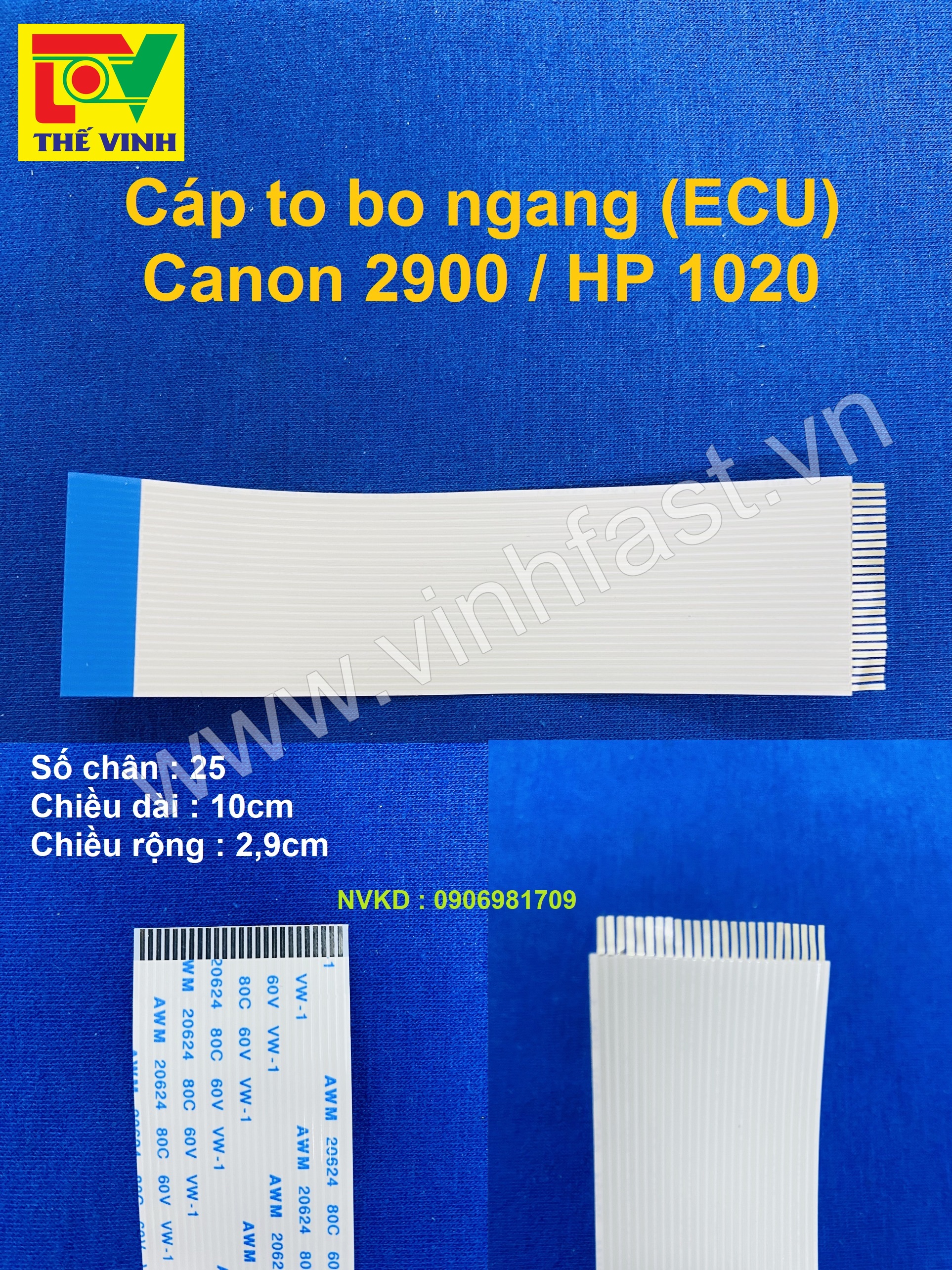 Cáp bo ngang mới ECU máy in Canon 2900/ HP 1020