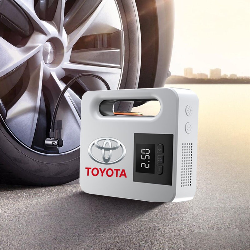 Máy bơm lốp xe ô tô toyota thông minh tự ngắt - có màn lcd thiết kế nhỏ gọn- động cơ công suất cao