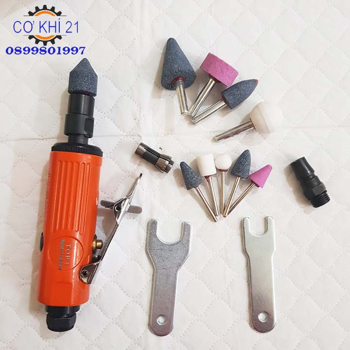 Máy mài hơi cầm tay top chính hãng tặng 10 đầu mài tiện dụng made in taiwan