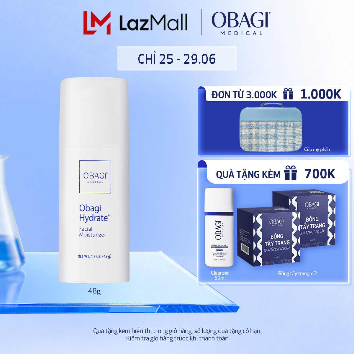 Kem Dưỡng Ẩm Suốt 8 Giờ Obagi Hydrate Facial Moisturizer 48g