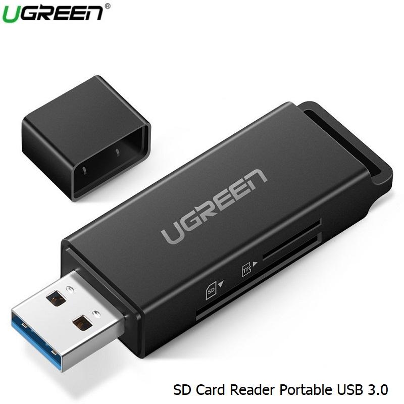 Card reader sd, tf to usb 3.0 ugreen 40750 cao cấp