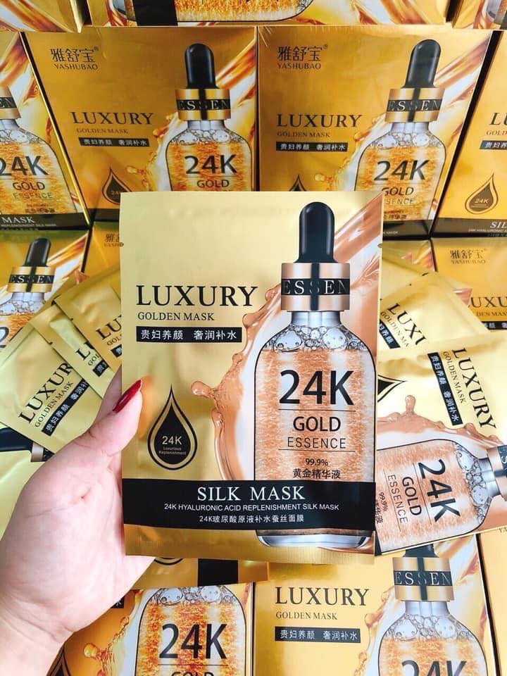 [HCM]Mặt Nạ Lụa 24k Gold Luxury Cao Cấp