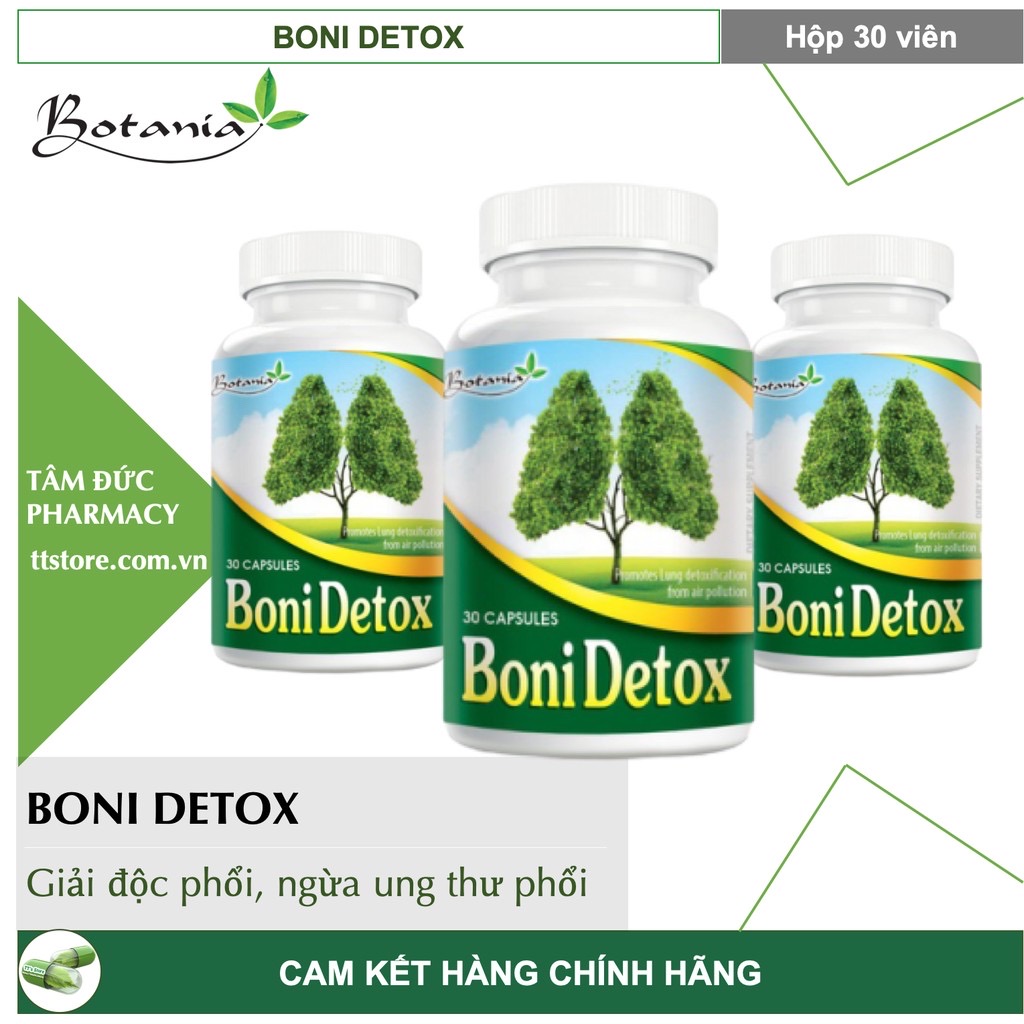 bonidetox [hộp 30 viên] - viên uống bổ phổi botania [boni detox] 1