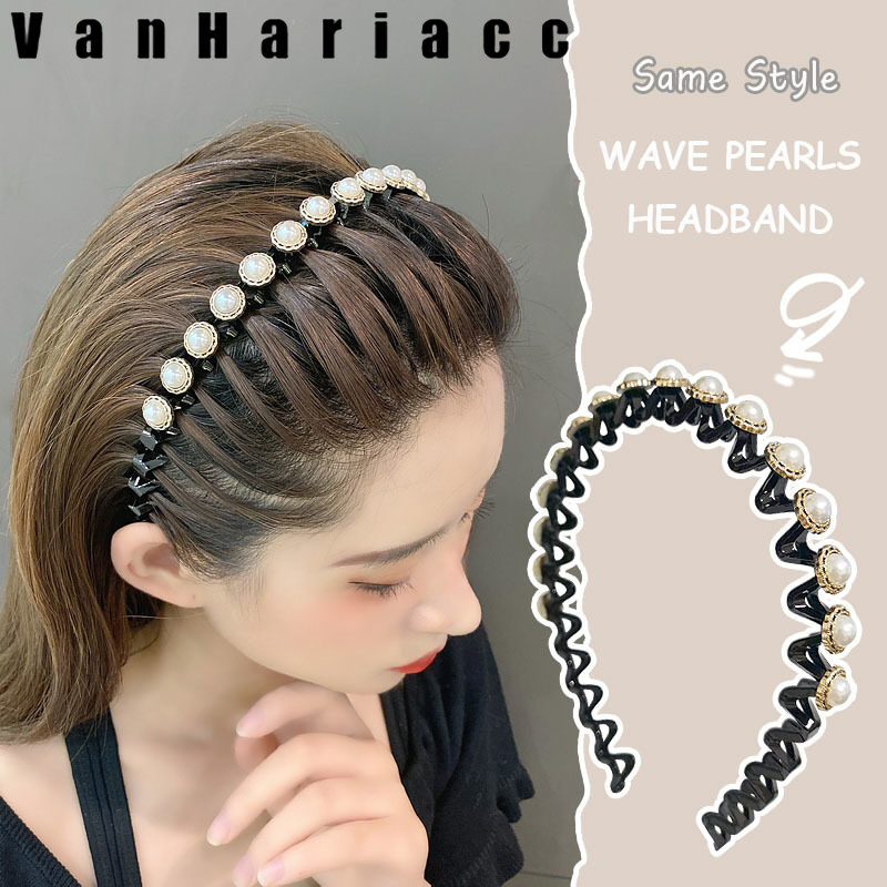 Bờm Tóc Bện Ngọc Trai Cho Nữ, Hairbands