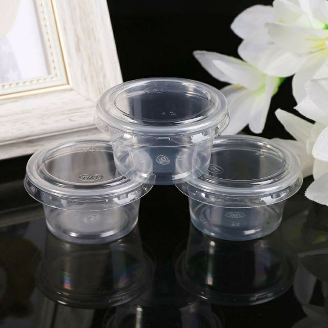 100 hủ nhựa đựng nước sốt nắp dính liền
