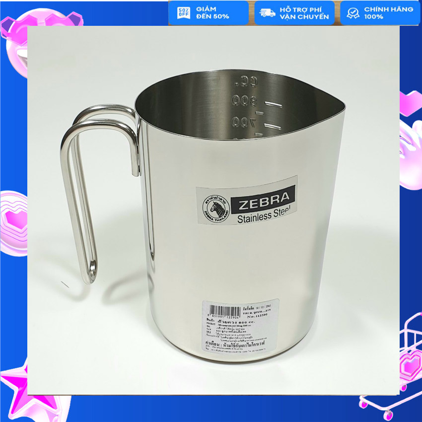 Ca Đong Thể Tích Inox  Zebra Thái Lan 800ml 112590-Kaliteco