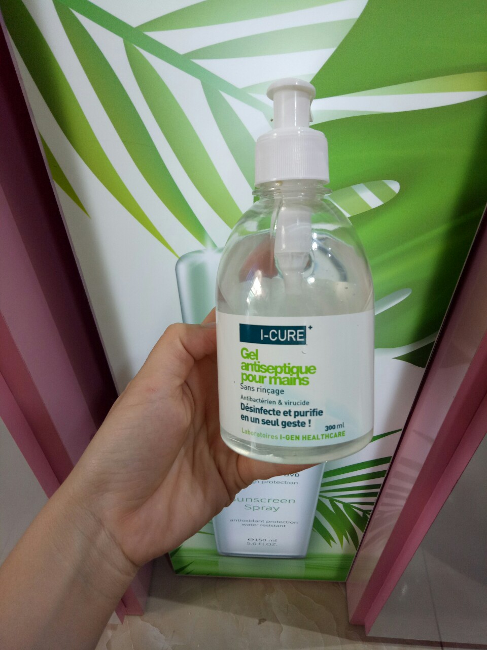 Gel rửa tay khô diệt khuẩn I-CURE Gel Antiseptique Pour Mains 300ml