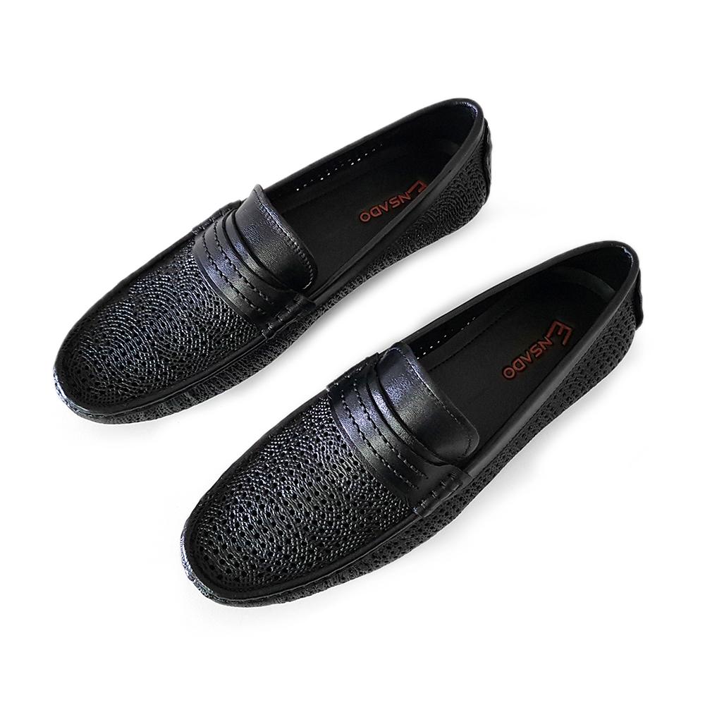 Giày Công Sở Nam Da Bò Thật Đục Lỗ Siêu Thoáng Đế Cao Su Nước Siêu mềm New Arrival MH05BK