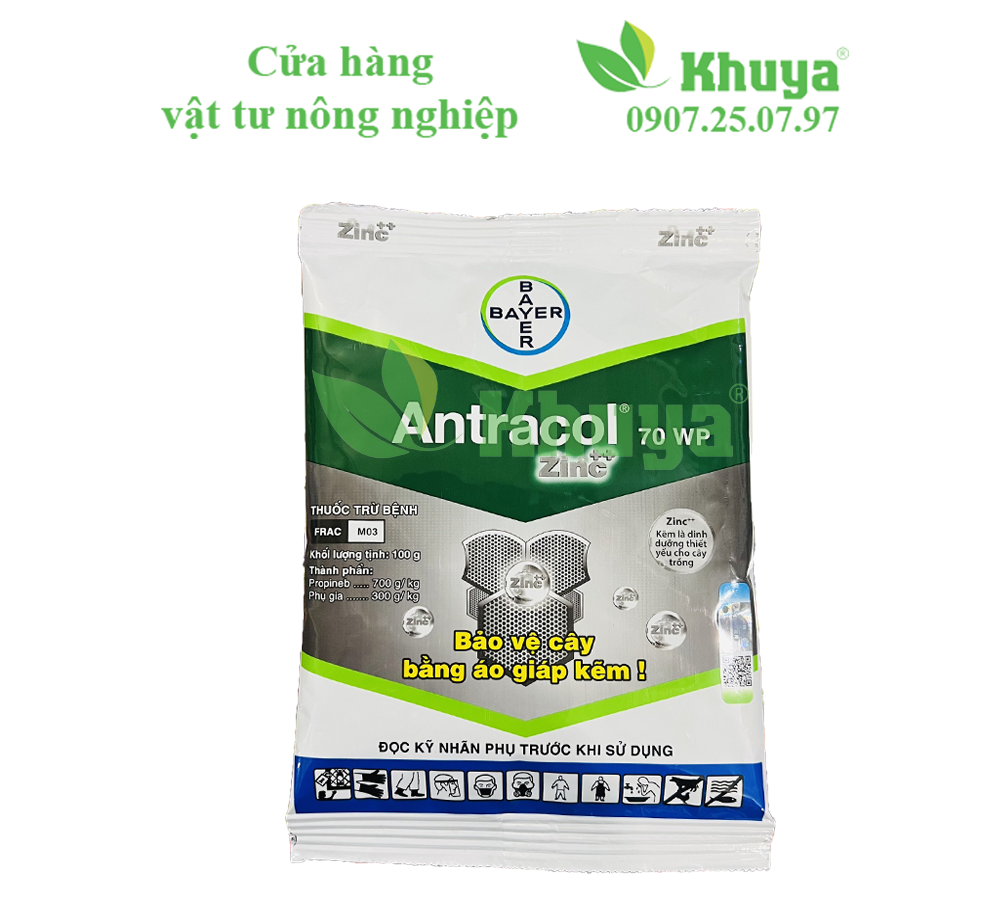 Thuốc trừ bệnh Antracol 70WP gói 100gr chính hãng Bayer